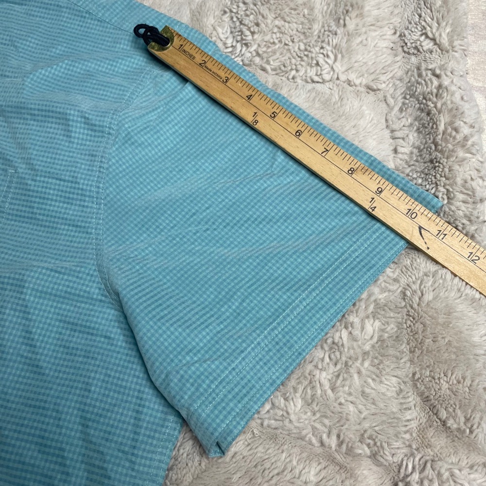 Royal Robbins Mens Desert Pucker Dry SS Shirt 3XL Nile Blue Gingham Relaxed Fit - Picture 9 of 11